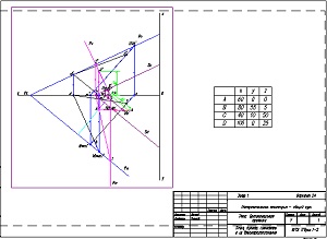 Ортогональные проекции Эпюр 1 Вариант 24