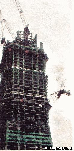 Аварии двух башенных кранов при строительстве самого высокого здания